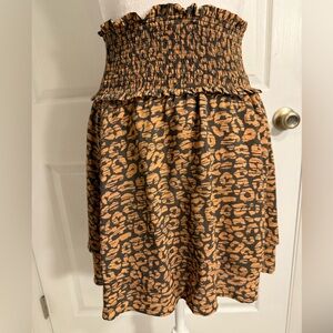 Rails Addison Black and Brown Mini Skirt